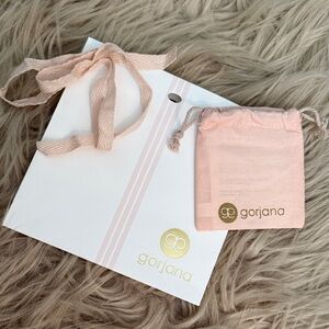 Gorjana small gift bag, ribbon, and dustbag
